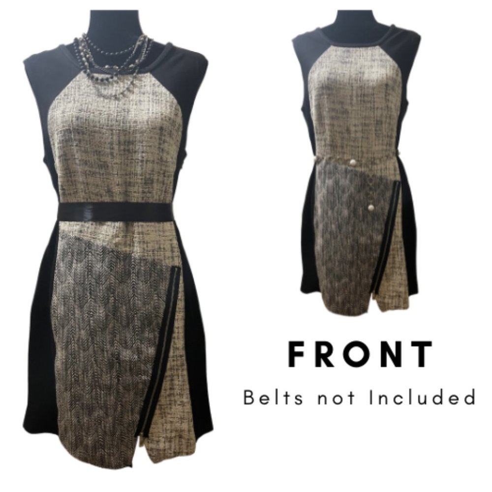A-Symmetrical Sleeveless Business Casual Dress